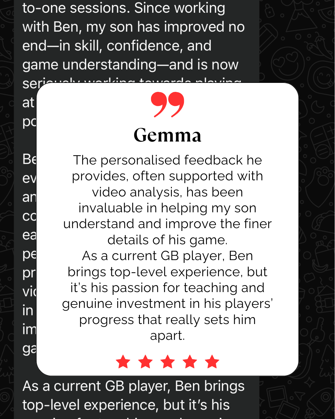 Testimonial from Gemma